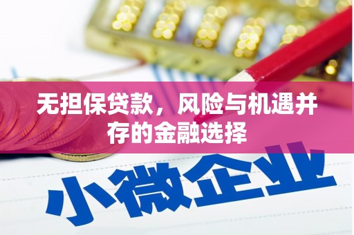 浈江无担保贷款，风险与机遇并存的金融选择