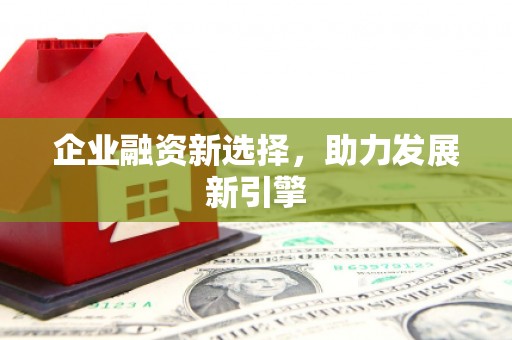浈江企业融资新选择，助力发展新引擎