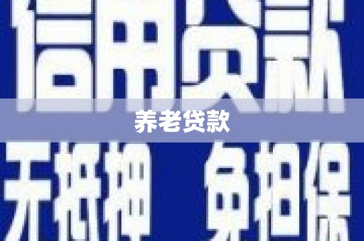 浈江养老贷款