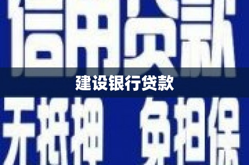 浈江建设银行贷款