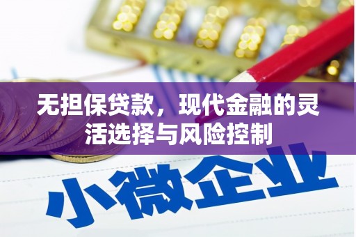 浈江无担保贷款，现代金融的灵活选择与风险控制