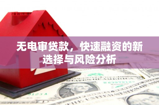 浈江无电审贷款，快速融资的新选择与风险分析