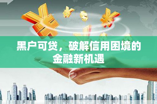 浈江黑户可贷，破解信用困境的金融新机遇