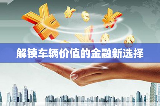 浈江解锁车辆价值的金融新选择