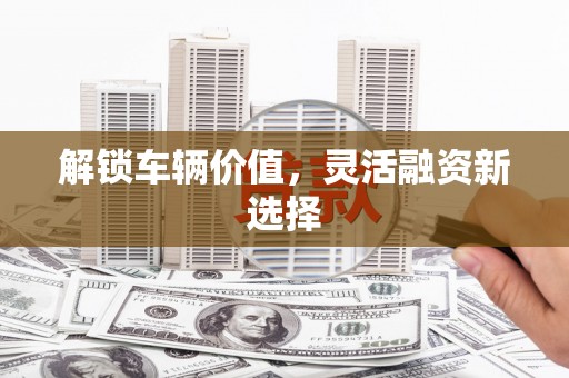 浈江解锁车辆价值，灵活融资新选择