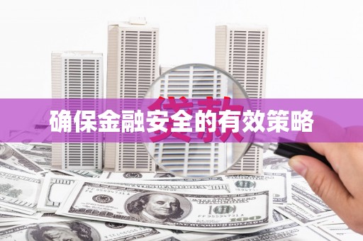 浈江确保金融安全的有效策略